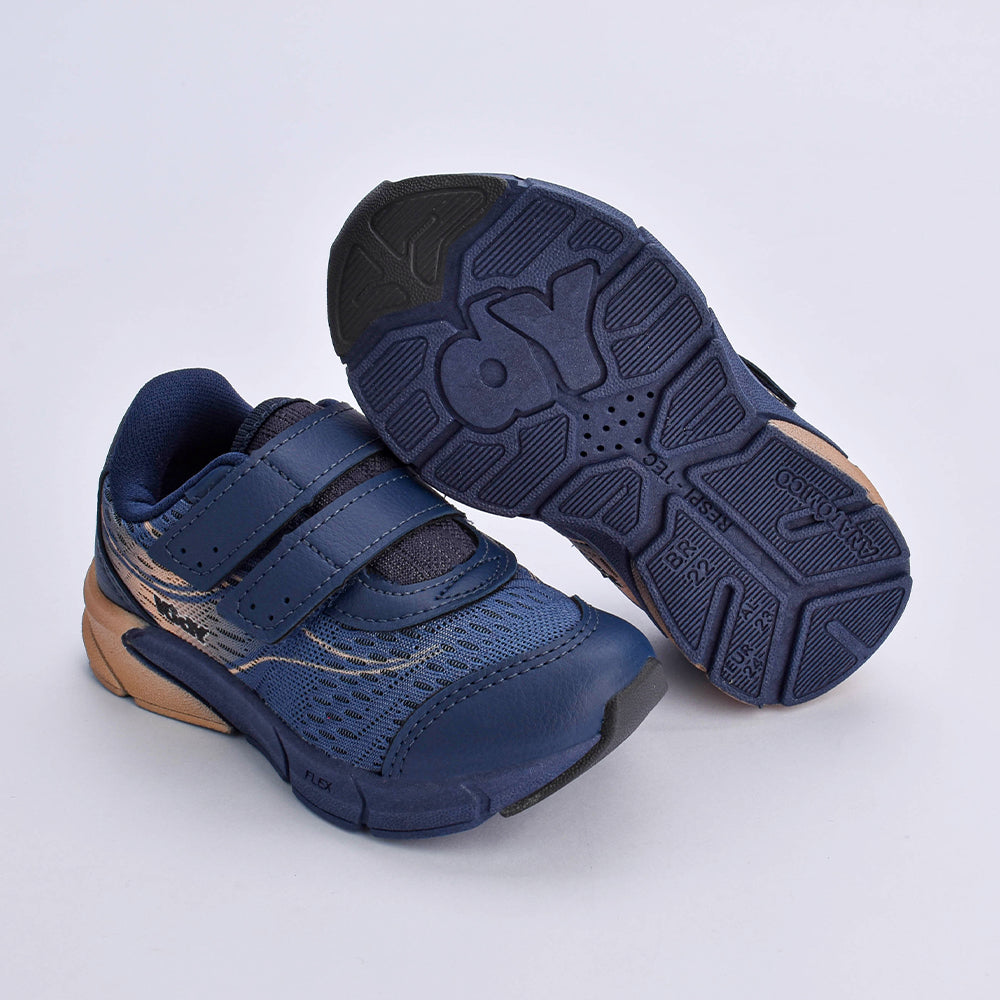 TÊNIS KIDY ENERGY BABY RESPITEC MARINHO/DOURADO Kidy