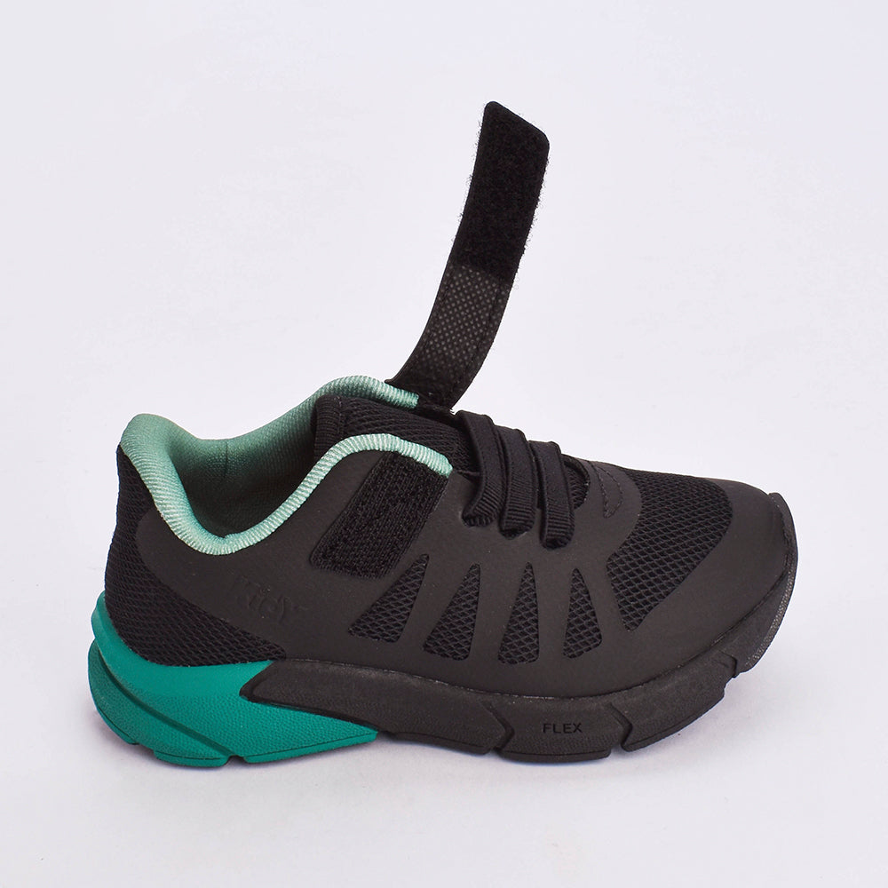 Tênis Menino Infantil Kidy Energy Baby Respitec Preto e Verde