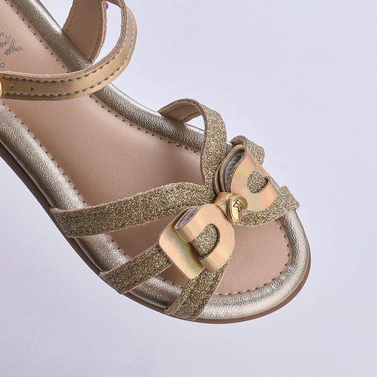 Sandália Menina Infantil Kidy Cristal Ouro