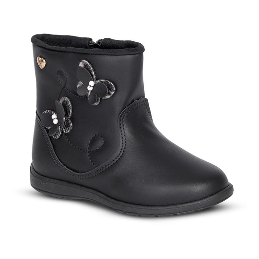 Bota Infantil Menina com zíper Kidy Soft Preto