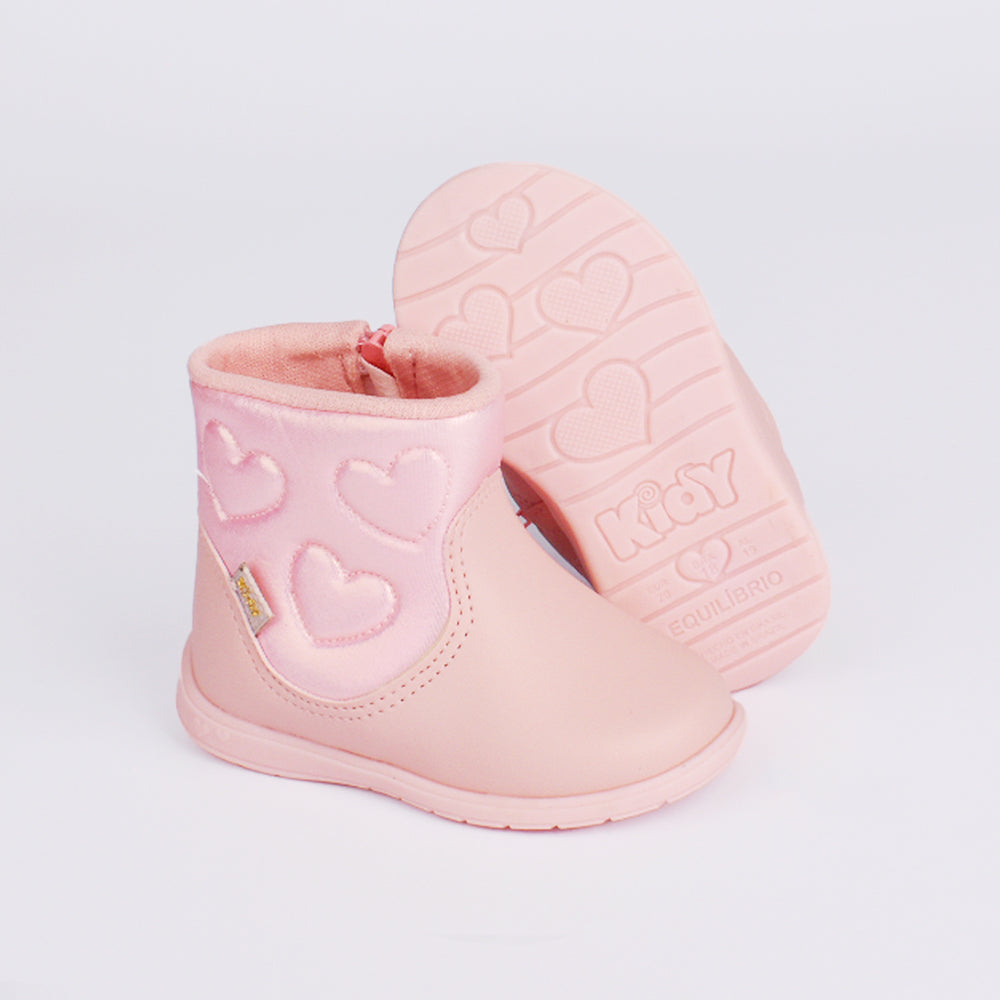 BOTA INFANTIL MENINA KIDY SOFT NUDE
