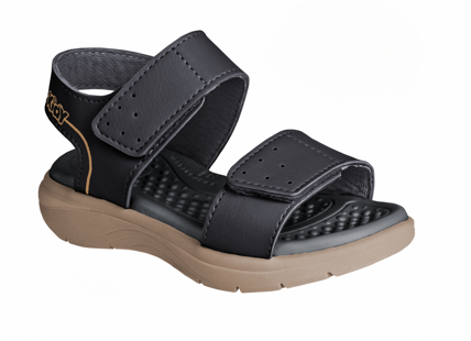 Sandália Infantil Menino Kidy Fly Baby Preto Conforto e Segurança