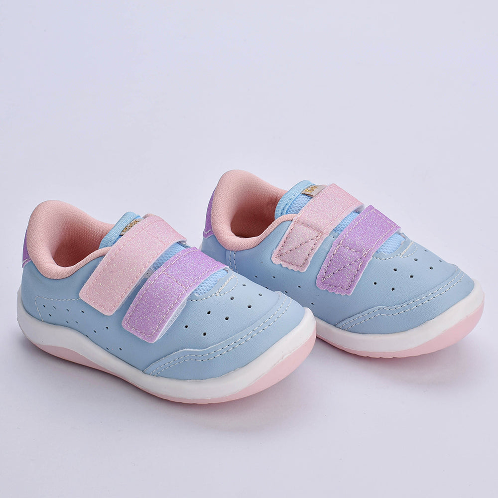 TÊNIS INFANTIL MENINA KIDY EQUILIBRIO AZUL/ROSA