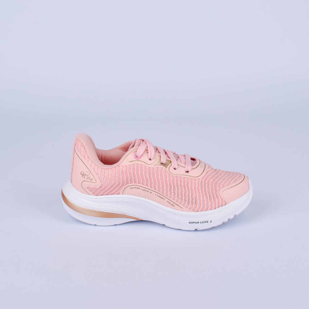 Tênis Infantil Menina Kidy K360 Super Leve Nude/Bronze Leve e Confortável
