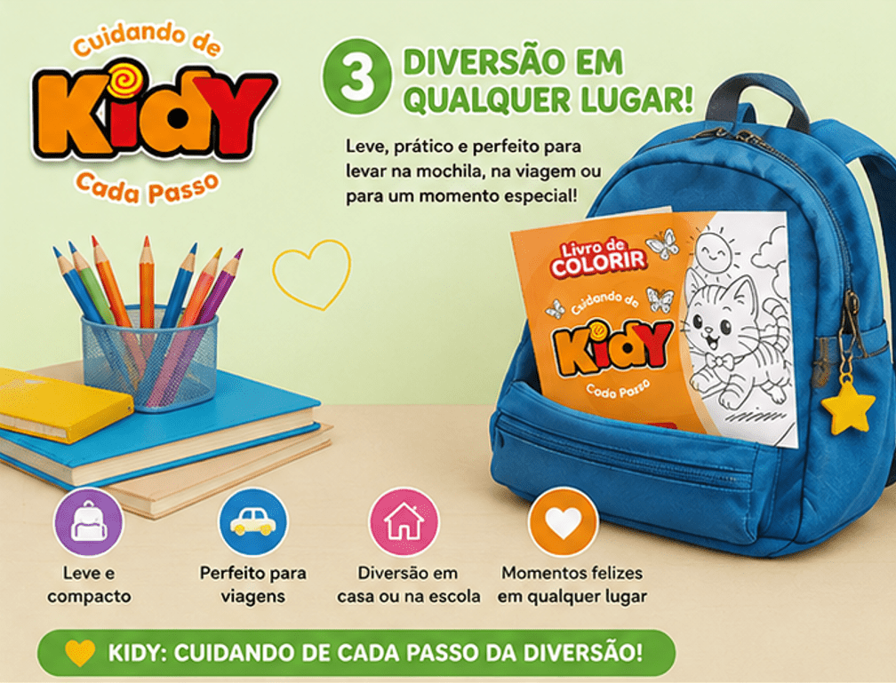 Livro para Colorir Kidy Goods - Kidy Calçados -
