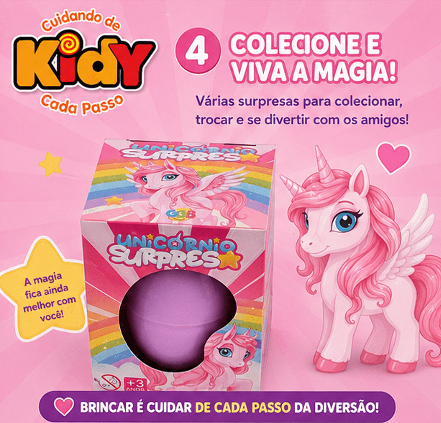 Ovo Unicórnio Surprise é um brinquedo encantador Surpresa - Kidy Calçados -