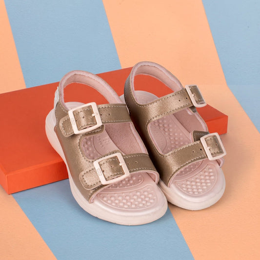 Sandália Infantil Menina Kidy Fly Baby Ouro Conforto Primeiros Passos - Kidy Calçados -