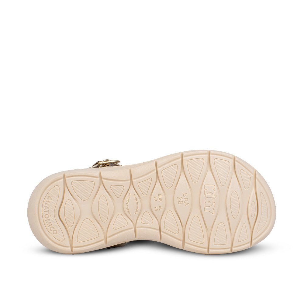Sandália Infantil Menina Kidy Fly Ouro Strass Dourada Delicada - Kidy Calçados -