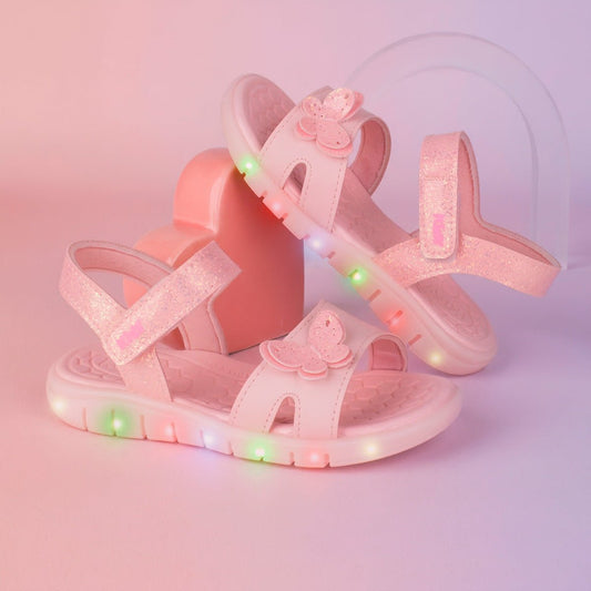 Sandália Infantil Menina Kidy Wave Light Nude e Glitter 25 ao 32 Anatômica - Kidy Calçados -
