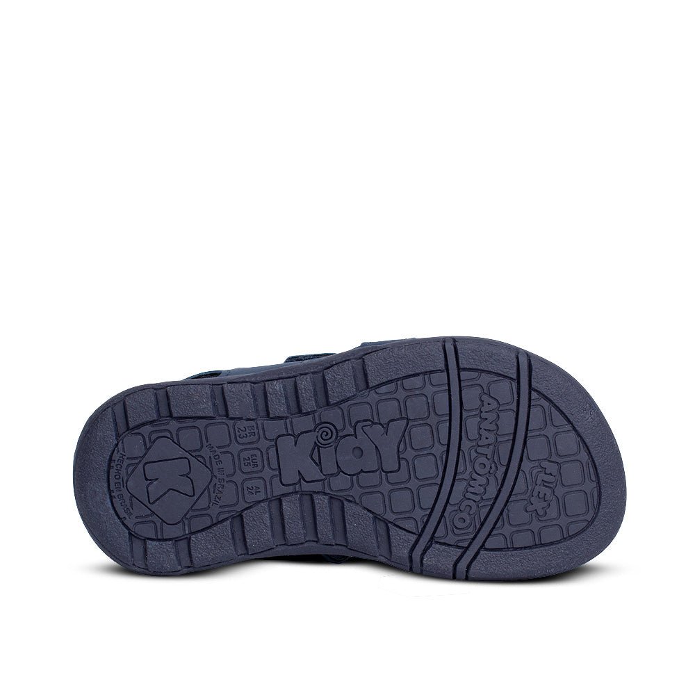 Sandália Infantil Menino Kidy Flex Anatômica Marinho e Caramelo Velcro e Palmilha EVA - Kidy Calçados -