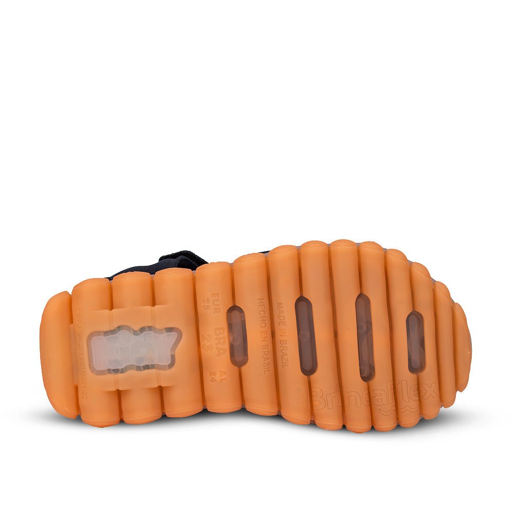 Sandália Infantil Menino Kidy Pisca Pisca Marinho Laranja Luz E Led - Kidy Calçados -