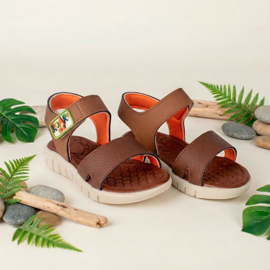 Sandália Infantil Menino Kidy Toys Dino Castanho Caramelo - Kidy Calçados - Sandália e Papete