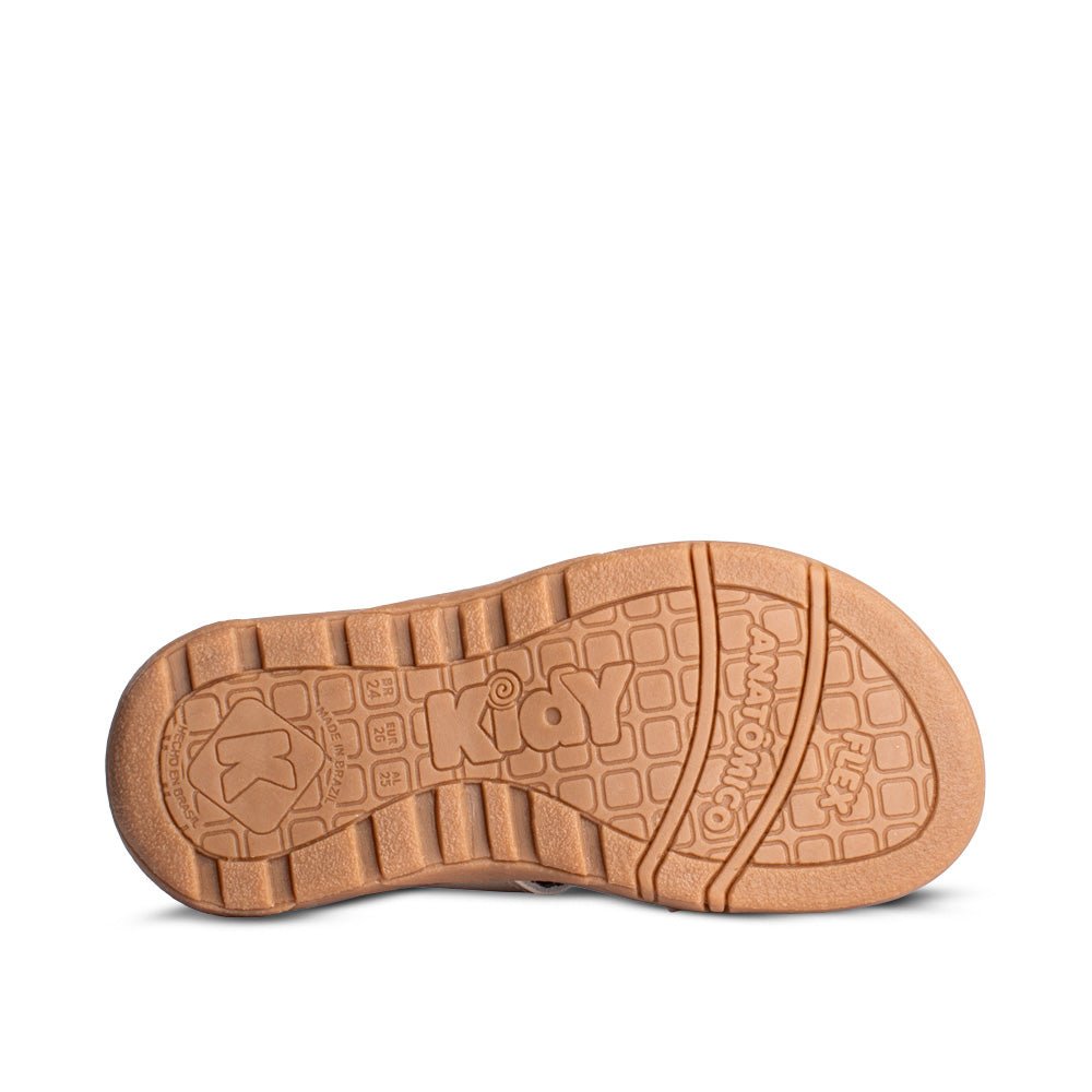 SANDALIA KIDY FLEX ANATOMICA NATURAL/CARAMELO - Kidy Calçados -