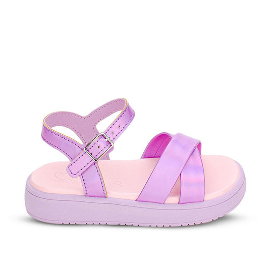 Sandália Menina Infantil Kidy Mini Flatform Com Brinquedo Surpresa Lilás - Kidy Calçados -