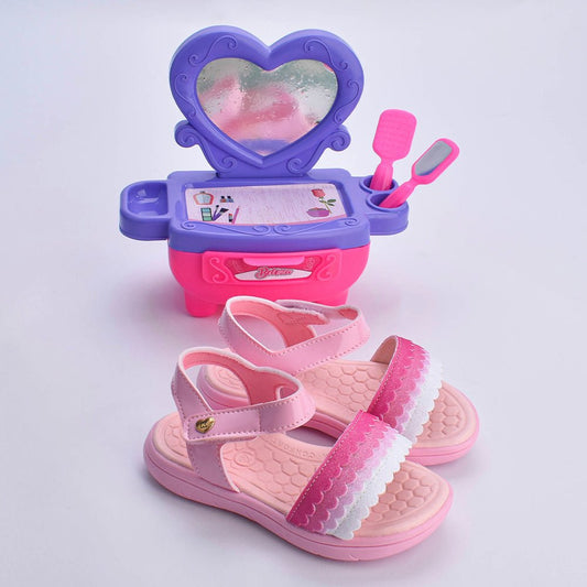 Sandália Menina Infantil Kidy Toys Baby Rosa - Kidy Calçados - Sandália e Papete