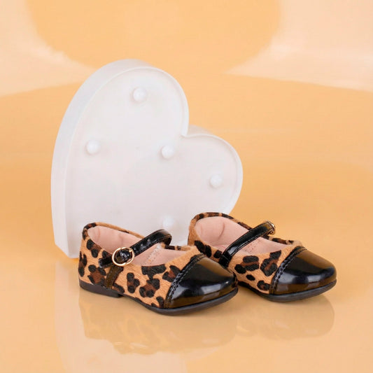 Sapatilha Menina Kidy Baby Preto Onça - Kidy Calçados - Sapatilha