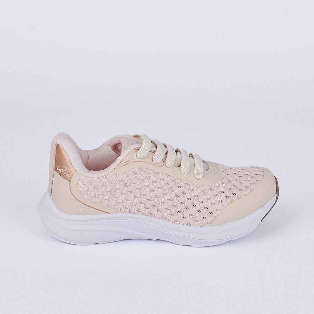 TENIS CASUAL MENINA K360 ENERGY 2 MARFIM/DOURADO - Kidy Calçados - Tênis