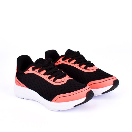 Tênis Infantil K360 2 Esportivo Preto e Coral - Kidy Calçados - Tênis