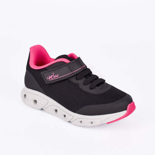 Tênis Infantil Kidy K360 Energy Impulso Preto e Pink - Kidy Calçados - Tênis