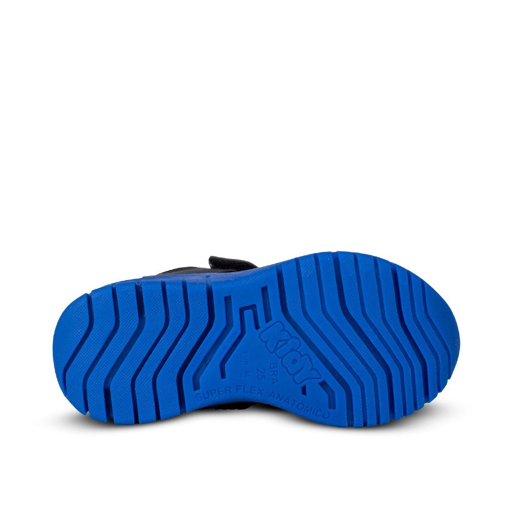 Tênis Infantil Kidy Ultra Flex Preto Azul e Laranja + Brinquedo - Kidy Calçados -