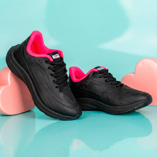 Tênis Infantil Menina K360 Energy 2 Preto e Pink Conforto Escolar - Kidy Calçados - Tênis