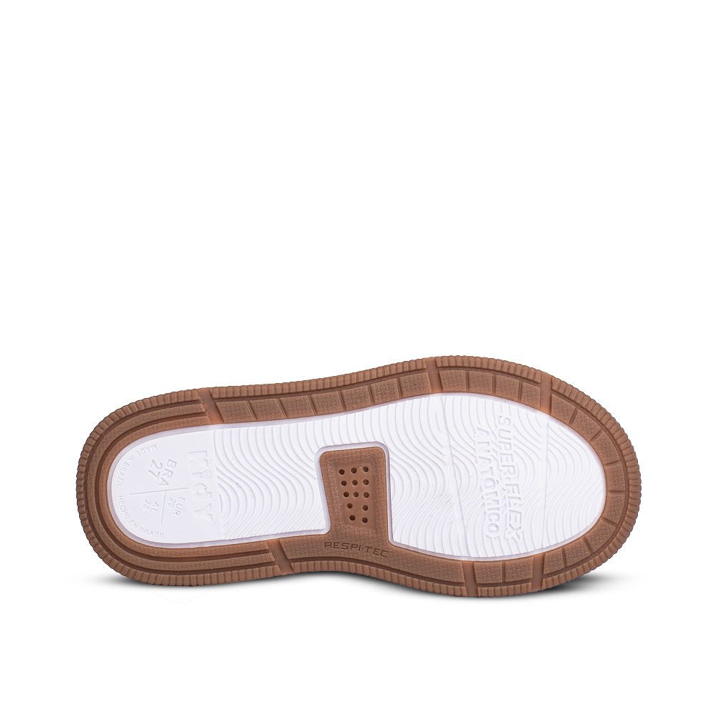 Tênis Infantil Menina Kidy Astral Branco Velcro e Elástico Palmilha Antimicrobiana - Kidy Calçados -