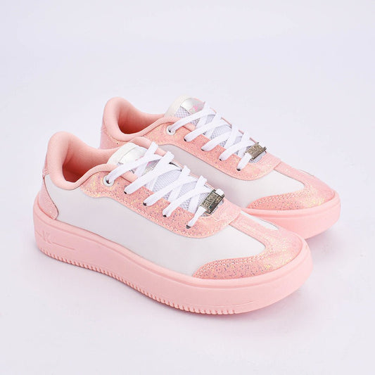 Tênis Infantil Menina Kidy Belinha K360 Nova York Branco e Nude - Kidy Calçados - Tênis