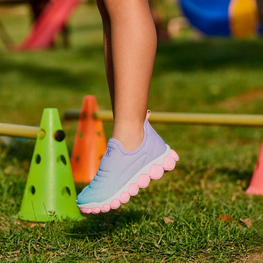 Tênis Infantil Menina Kidy Brinca Flex Ultra Flexível Lilás e Rosa - Kidy Calçados -