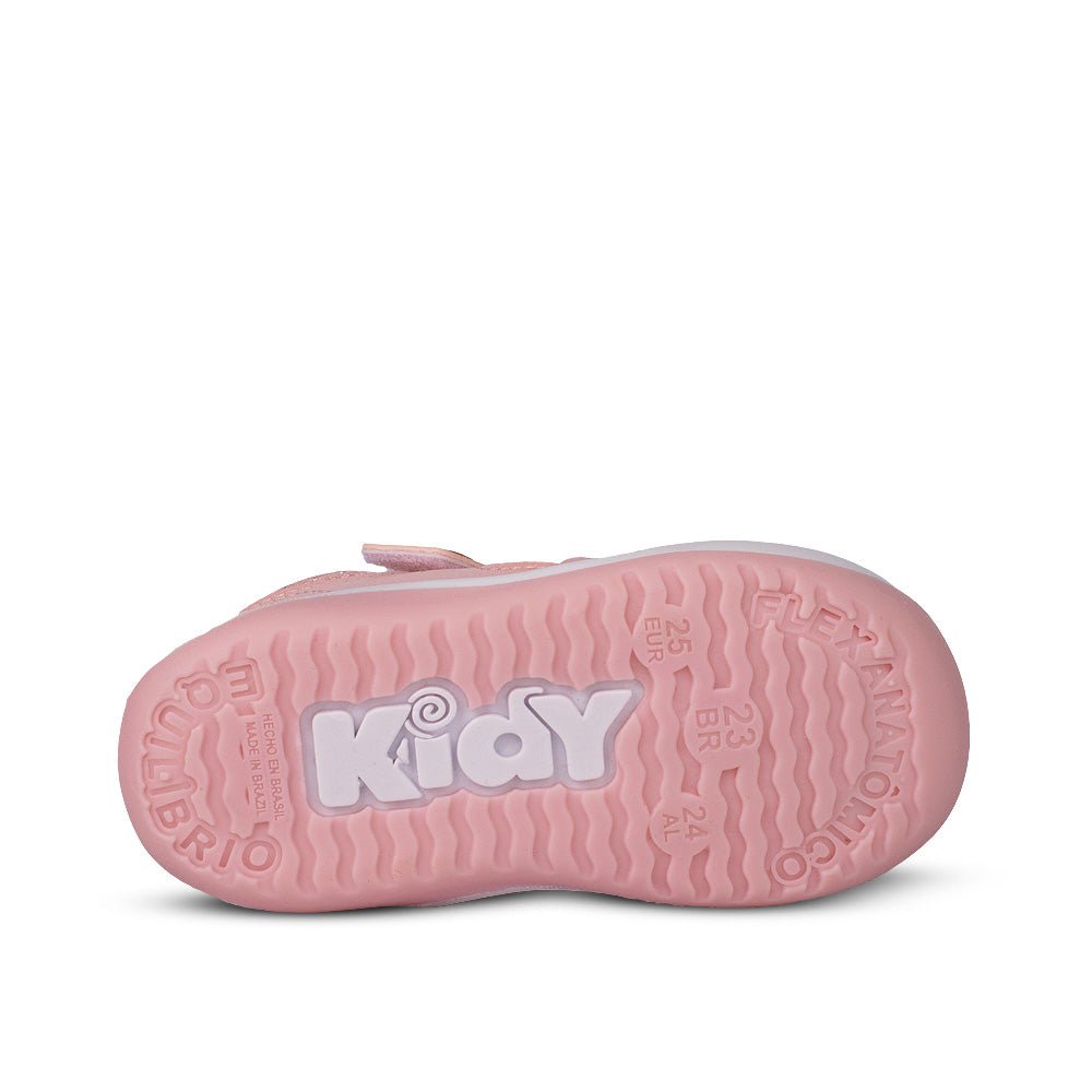 Tênis Infantil Menina Kidy Colors Equilíbrio Nude Primeiros Passos Velcro e Elástico - Kidy Calçados -