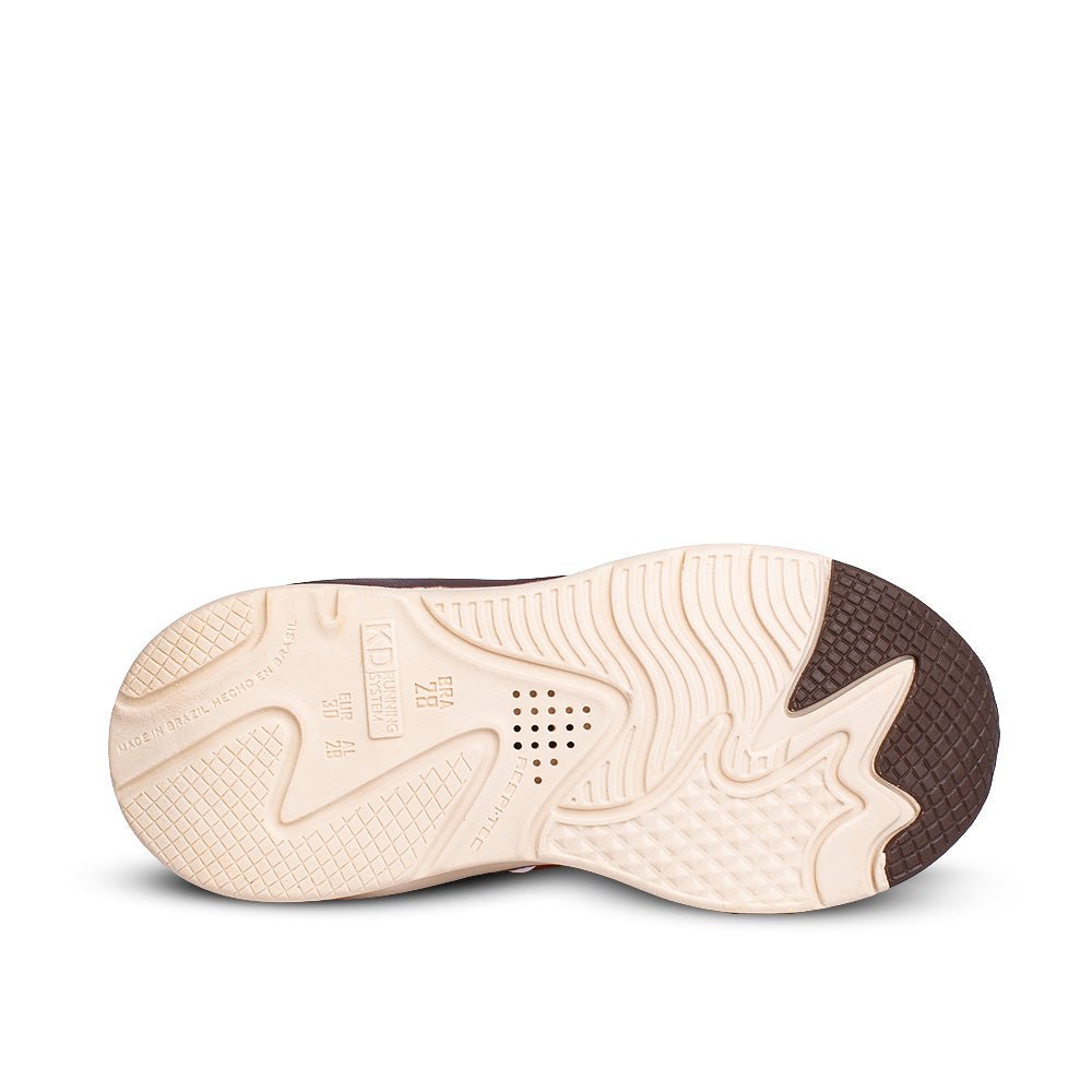 Tênis Infantil Menina Kidy K360 Casual Retro Marfim/Marrom - Kidy Calçados -