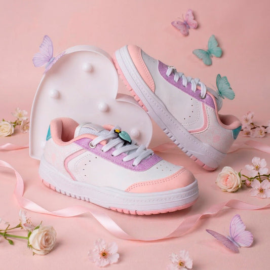 Tênis Infantil Menina Kidy K360 Respitec Branco Belinha - Kidy Calçados -