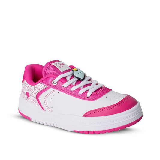 Tênis Infantil Menina Kidy K360 Respitec Branco/Pink Belinha - Kidy Calçados -