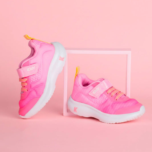Tênis Infantil Menina Kidy Nuvem Rosa e Nude Tecnologia Respi - Tec - Kidy Calçados - Tênis