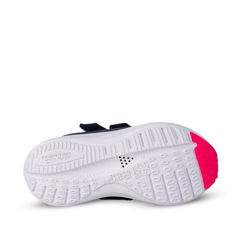Tênis Infantil Menina Kidy Super Conforto Respitec Marinho e Pink - Kidy Calçados - Tênis