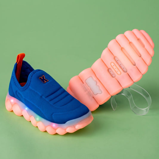 Tênis Infantil Menino Kidy Brinca Flex Azul Marinho Luz E Led - Kidy Calçados -