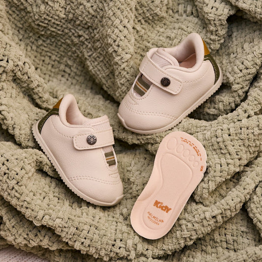 Tênis Infantil Menino Kidy Casual Bebê Marfim e Verde Militar - Kidy Calçados -