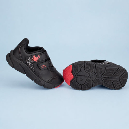 Tênis Infantil Menino Kidy Energy Baby Respitec Preto/Vermelho Escolar - Kidy Calçados -