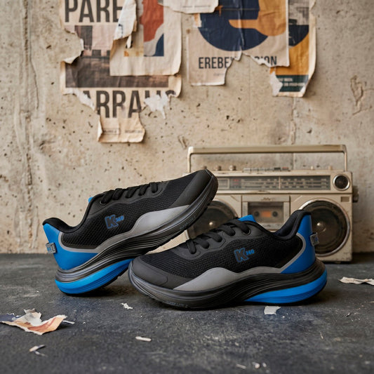 Tênis Infantil Menino Kidy K - 360 Super Leve Preto/Azul Royal Esportivo Conforto - Kidy Calçados -