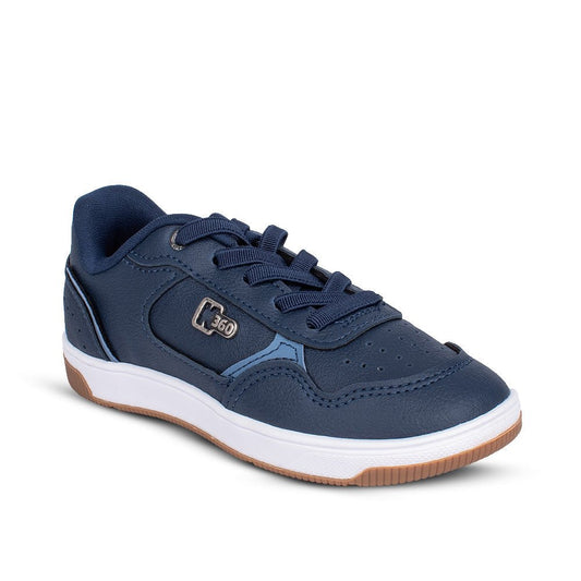 Tênis Infantil Menino Kidy K360 Casual Conforto Marinho Sola TR Flexível e Cadarço - Kidy Calçados -