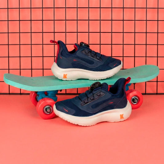 Tênis Infantil Menino Kidy Nuvem Disc Marinho e Vermelho Conforto e Estilo - Kidy Calçados -