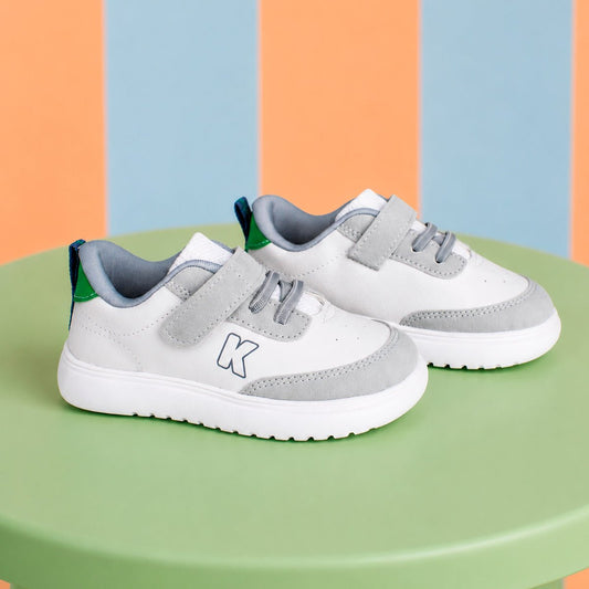 Tênis Infantil Menino Kidy Soft Branco/Cinza Conforto e Leveza - Kidy Calçados -