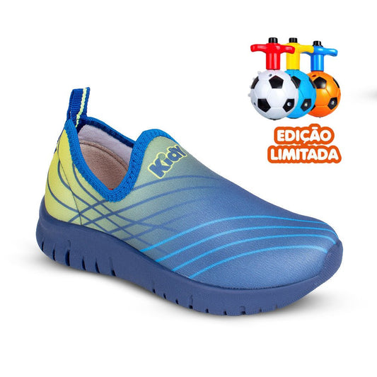 Tênis Infantil Menino Kidy Ultra Flex Azul e Verde Copa Do Mundo Esportivo - Kidy Calçados -