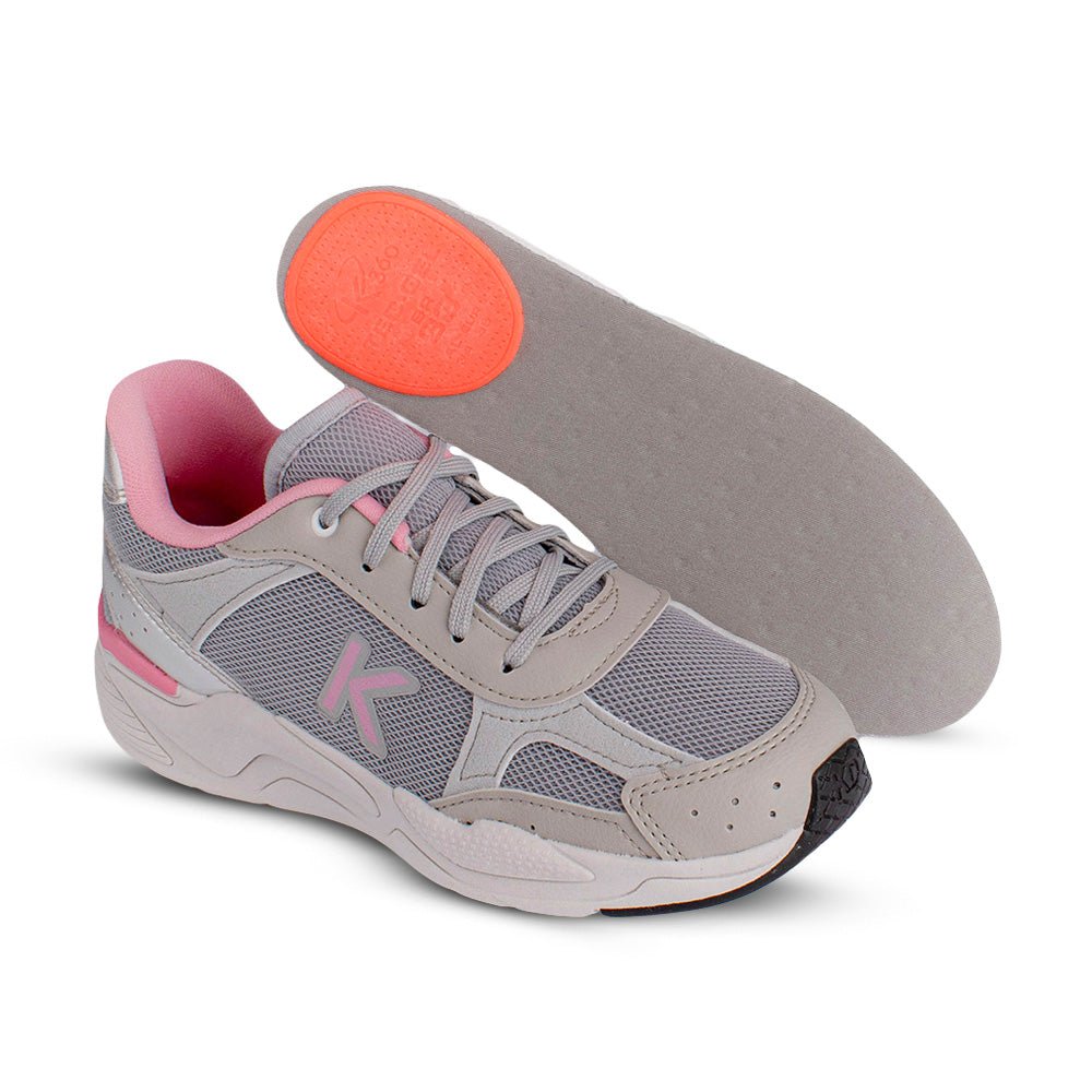 Tênis K360 Retro Cinza e Rosa - Kidy Calçados - Tênis