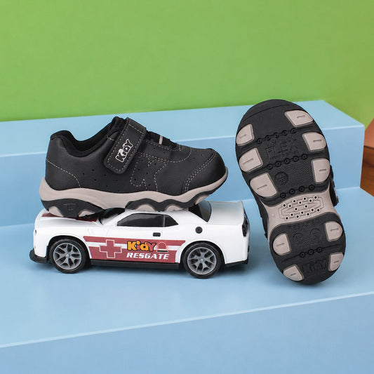 TENIS KIDY PLAY RESPITEC PRETO/BEGE - Kidy Calçados -