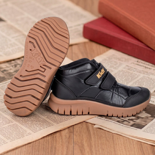 TENIS KIDY ULTRA FLEX PRETO/CREPE - Kidy Calçados -