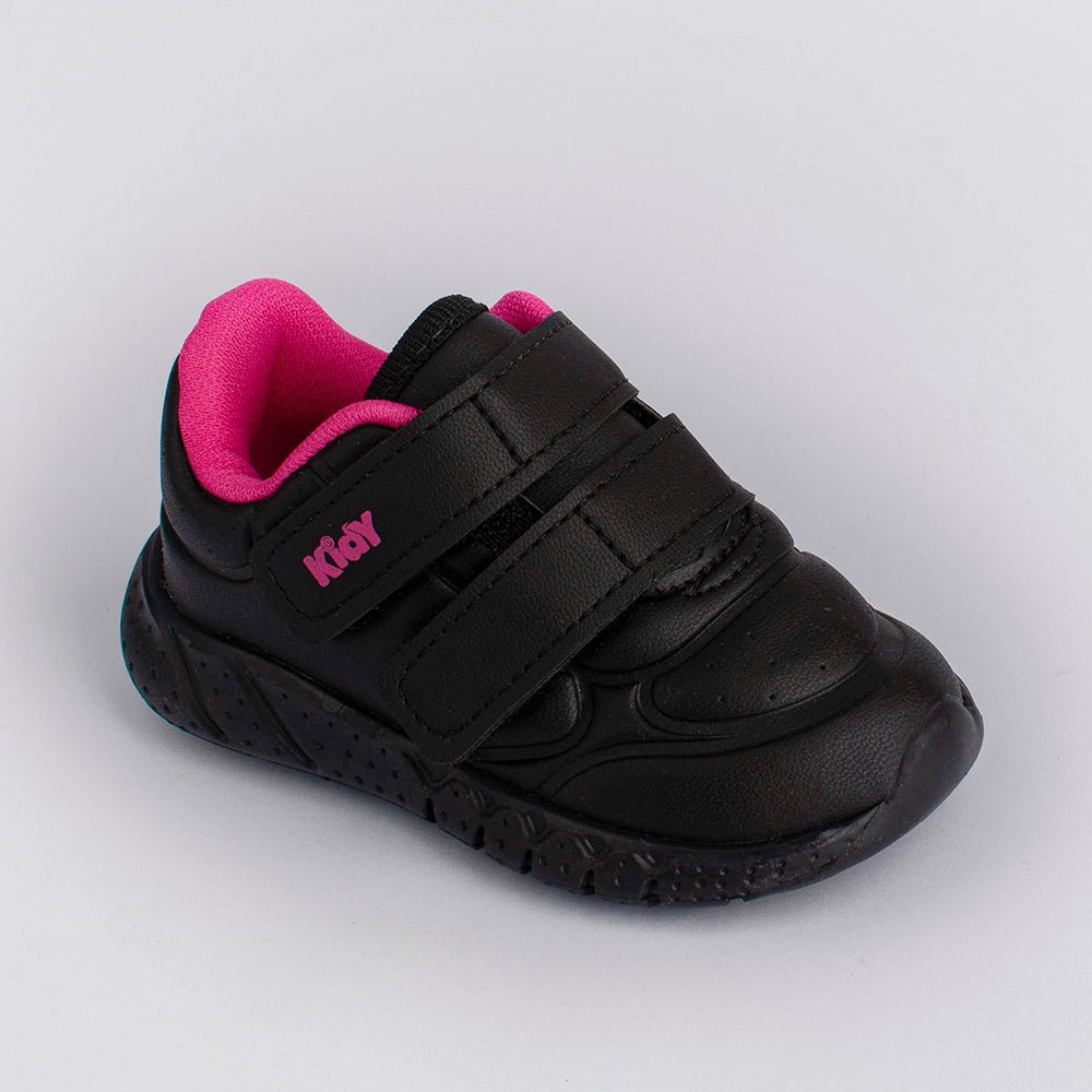 Tênis Menina Infantil Kidy Equilíbrio Preto e Pink - Kidy Calçados - Tênis