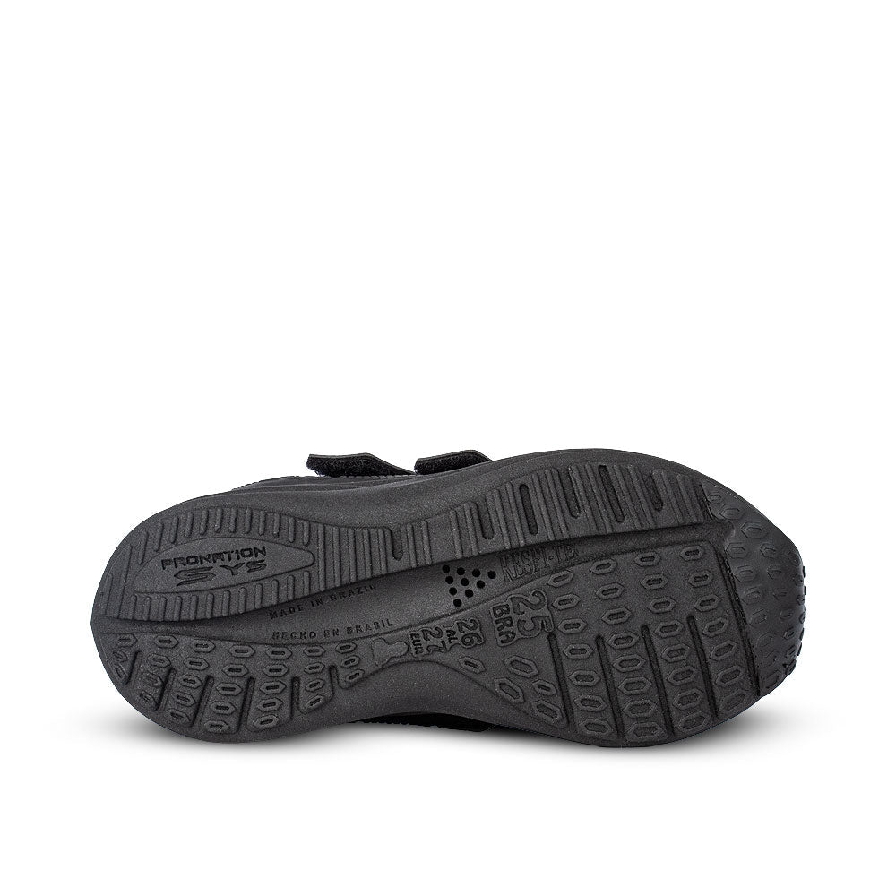 Tênis Menina Infantil Kidy Super Conforto Respitec Preto Pink Neon - Kidy Calçados - Tênis