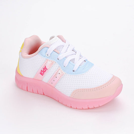 Tênis Menina Infantil Kidy Ultra Flex Branco e Colorido - Kidy Calçados - Tênis