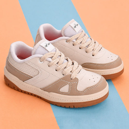 Tênis Menino Infantil K360 Estilo Respitec Natural Taupe - Kidy Calçados - Tênis