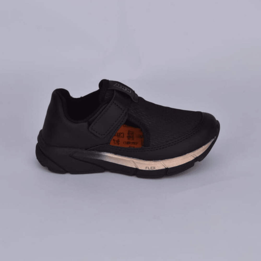 Tênis Menino Infantil Kidy Energy Baby Respitec Preto e Bronze - Kidy Calçados - Tênis